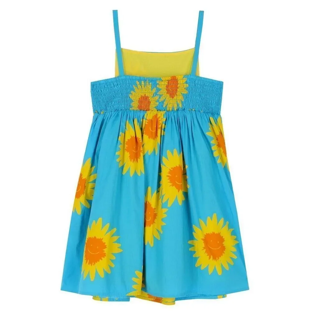 NWT Stella McCartney Kids Sunflowers Cotton Dress. Size 12